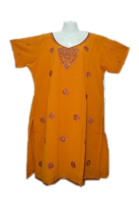Embroidered sequined ethnic kaftan tops - Exotic!