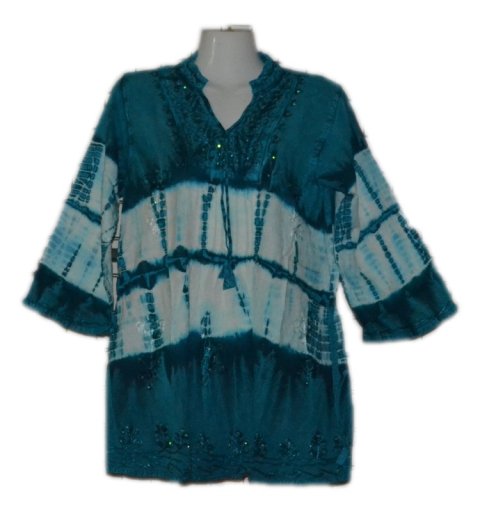 Embroidered sequined ethnic kaftan tops - Exotic!